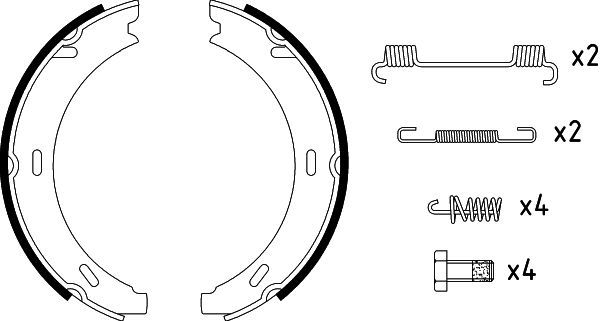 Mercedes A Serisi W168 El Freni Pabuç Seti | HELLA 8DA 355 050-301
