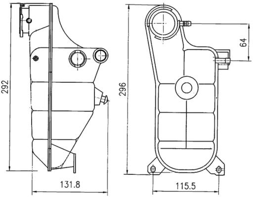 Mercedes W201 Kasa M102 Su Deposu | MAHLE CRT 119 000S