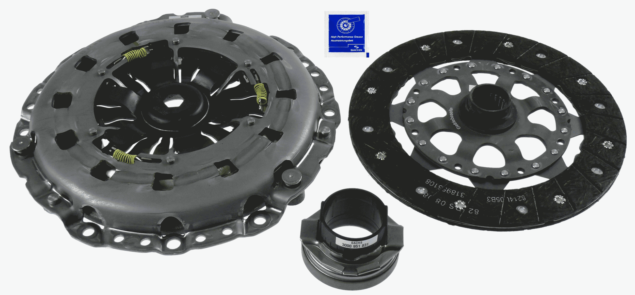 BMW 3 Serisi E46 318 ti N46 Debriyaj Seti + Rulman | SACHS 3000 951 831