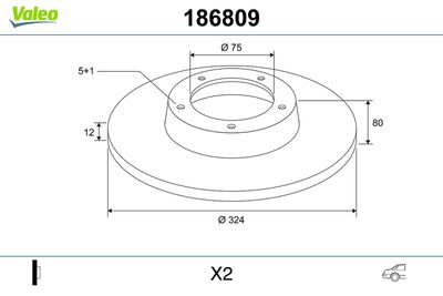 BMW X5 Serisi E53 Arka Fren Diski | VALEO 186809