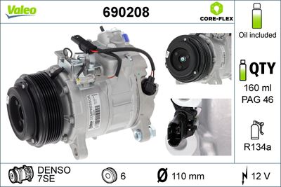 BMW 3 Serisi F30 N20 Klima Kompresörü | VALEO 690208