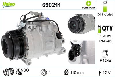 BMW 5 Serisi F10 S63 Klima Kompresörü | VALEO 690211