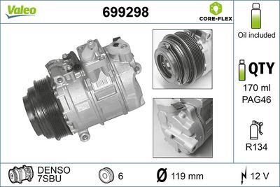 Mercedes C Serisi W202 M112 Klima Kompresörü | VALEO 699298