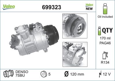 BMW 3 Serisi E46 M54 Klima Kompresörü | VALEO 699323