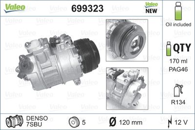 BMW 3 Serisi E46 M54 Klima Kompresörü | VALEO 699323