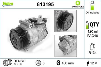 Mercedes C Serisi W203 OM642 Klima Kompresörü | VALEO 813195
