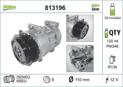 Mercedes A Serisi W169 OM640 Klima Kompresörü | VALEO 813196