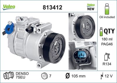 BMW 3 Serisi E91 N55 Klima Kompresörü | VALEO 813412