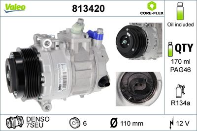 Mercedes C Serisi W203 OM611 Klima Kompresörü | VALEO 813420